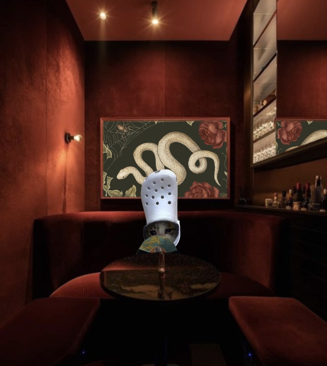 crouching cat, hidden snake